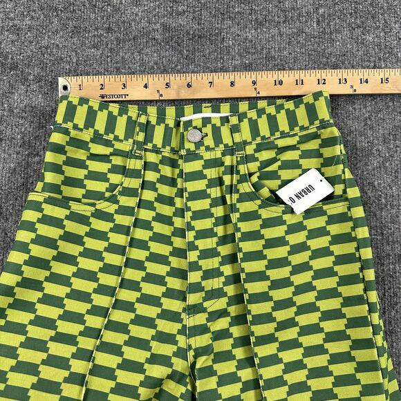 Lisa Says Gah Jeans Women 26 Robyn Wide Leg Vintage Rug Bocce Court Geometric - Picture 8 of 16